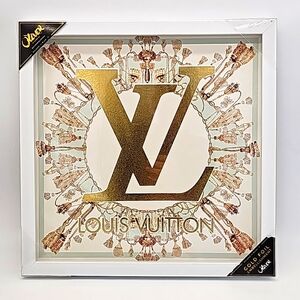 Louis Vuitton Monogram Canvas Framed Art Picture Metallic Gold Foil Tassels Gal